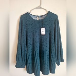 Adrianna Papell XL green blouse